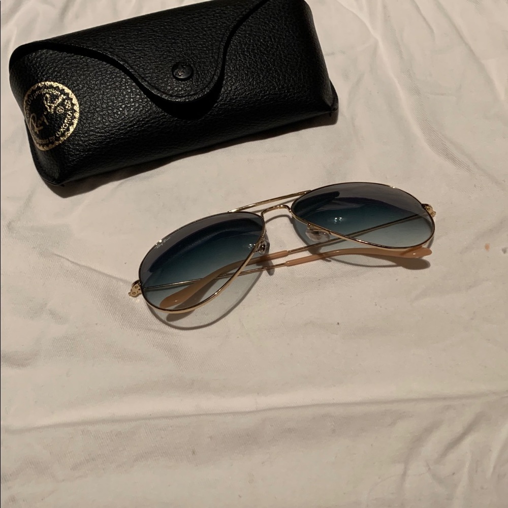 Ray-Ban Aviator Gradient: Gold & Light Blue